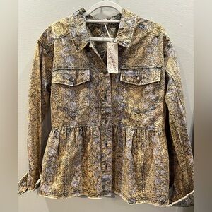MYSTree snakeskin print peplum jacket 🐍